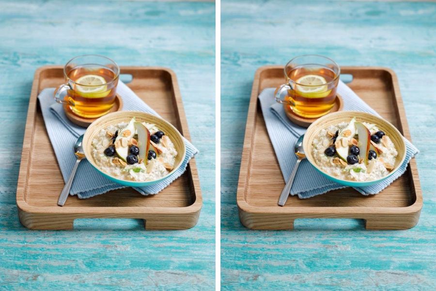 Overnight Pear And Blueberry Oats