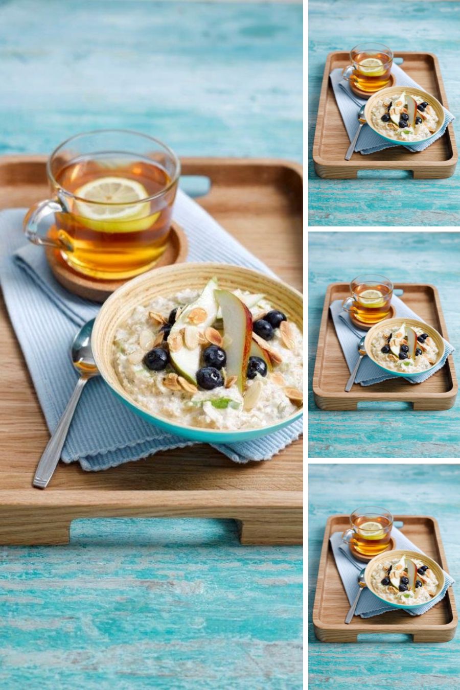 Overnight Pear And Blueberry Oats