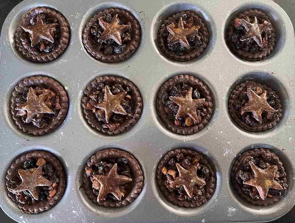 pastry brushed with eggwash