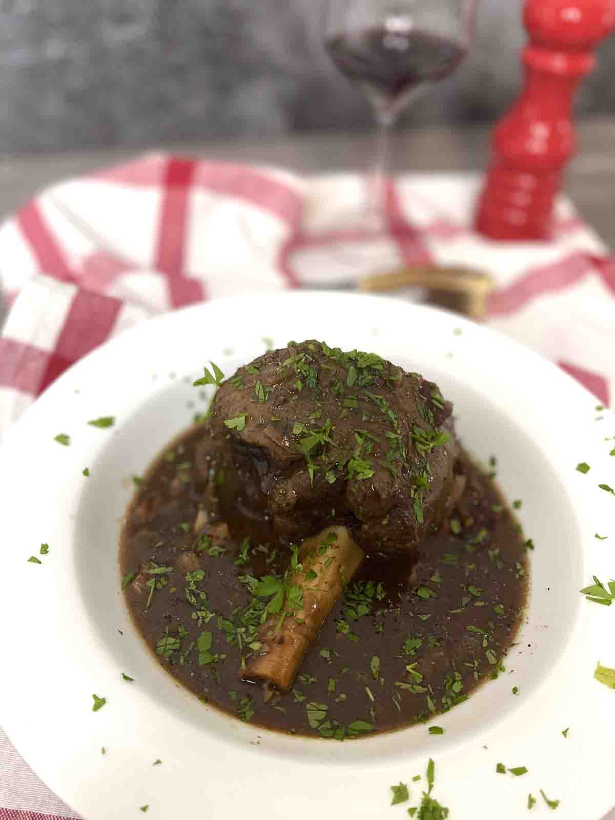 slow cooked venison.