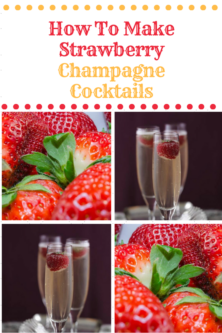 Strawberry Champagne Cocktails