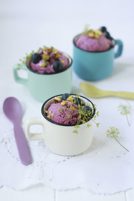 Coconut, Blueberry And Pistachio Frozen Yogurt Coconut, Blueberry And Pistachio Frozen Yogurt