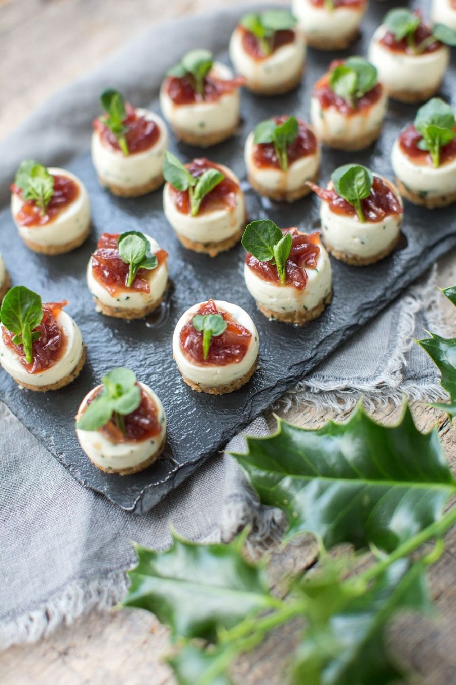 Goat’s Curd And Watercress Cheesecakes