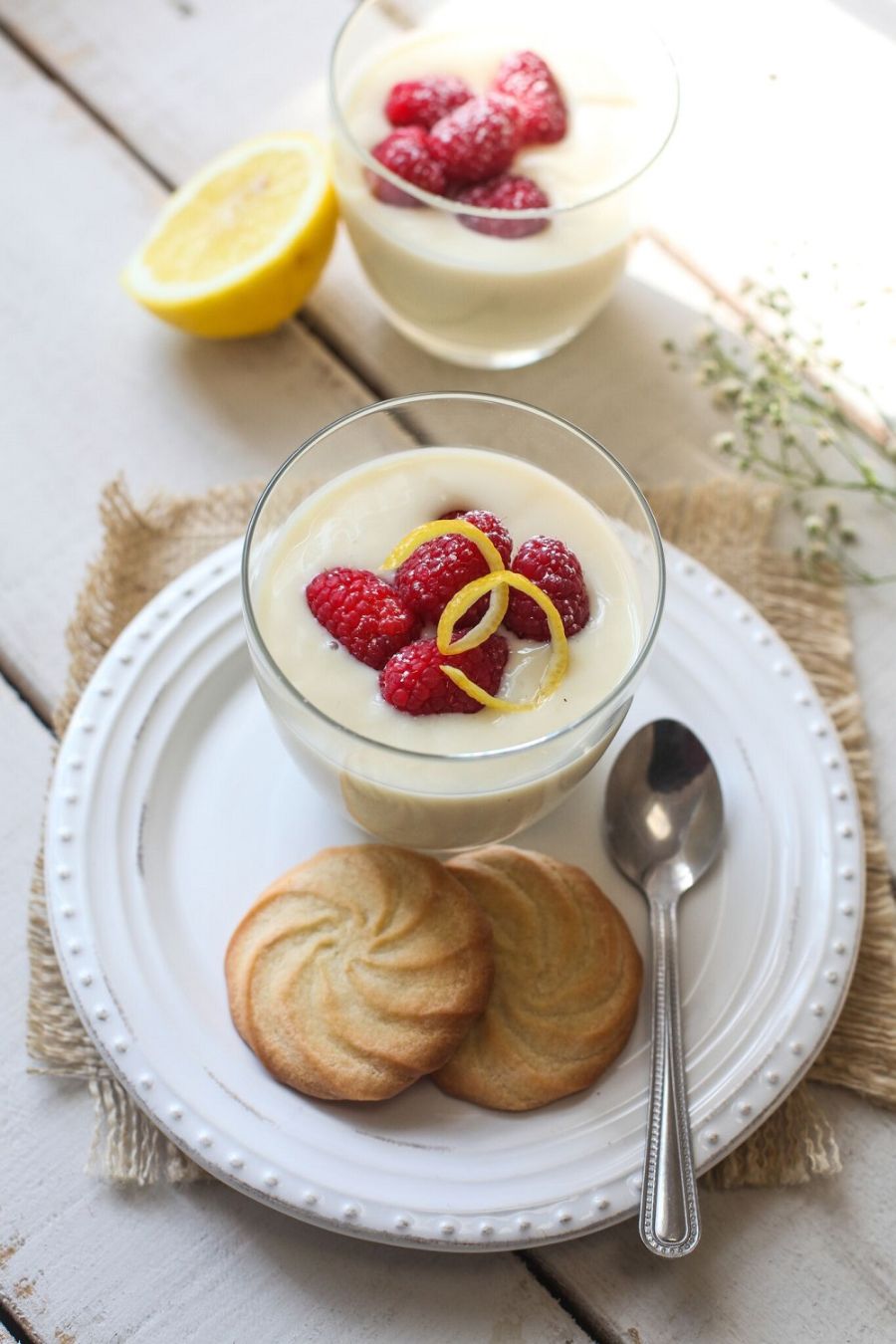 Lemon Possets With Shortbread