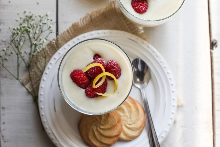 Lemon Possets With Shortbread
