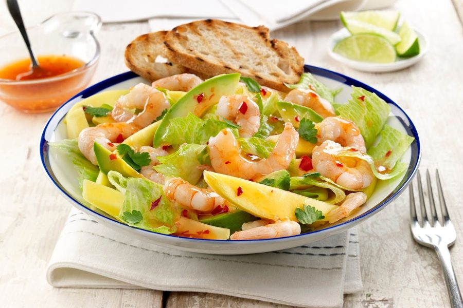 How To Make An Prawn, Avocado And Mango Salad