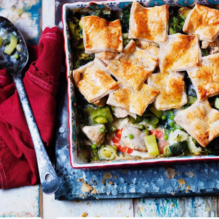 LOVE Life Chicken And Leek Patchwork Pie Recipe