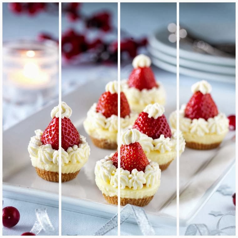 Santa Hats Cheese Cakes