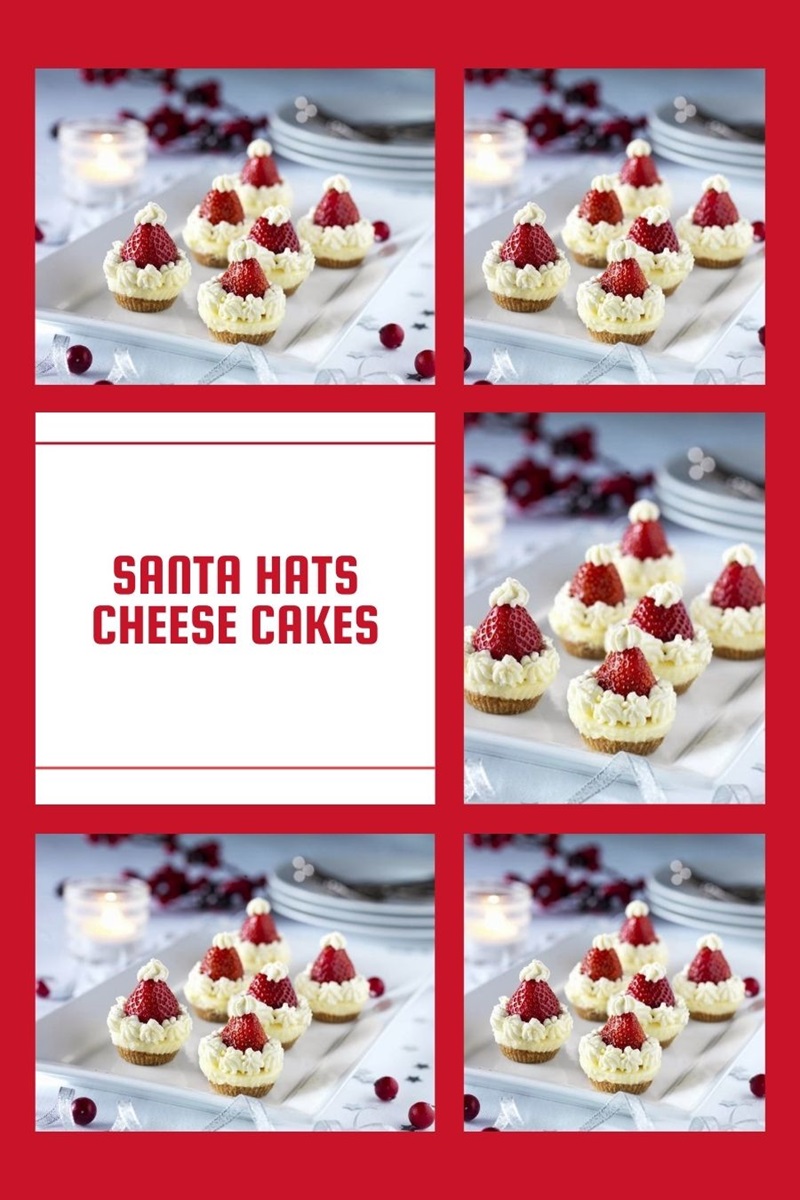 Primula Santa Hats Cheese Cakes Primula Santa Hats Cheese Cakes