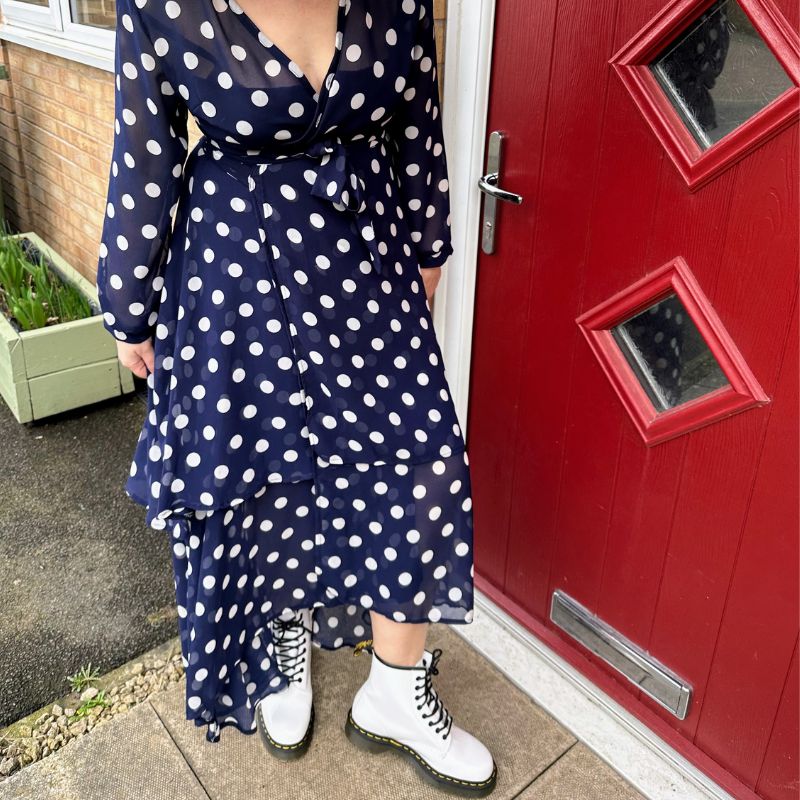 Styling My White Dr. Martens Boots With A Dress