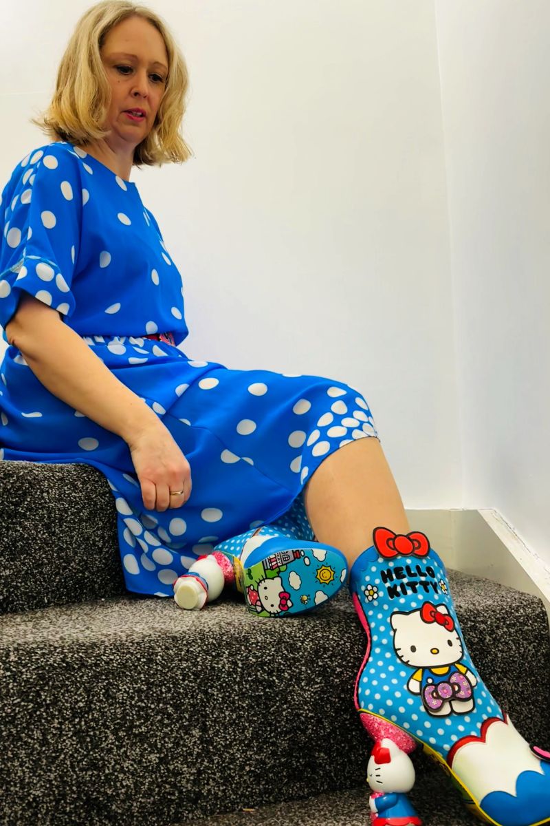 Styling My Hello Kitty Blue Polka Dot Boot
