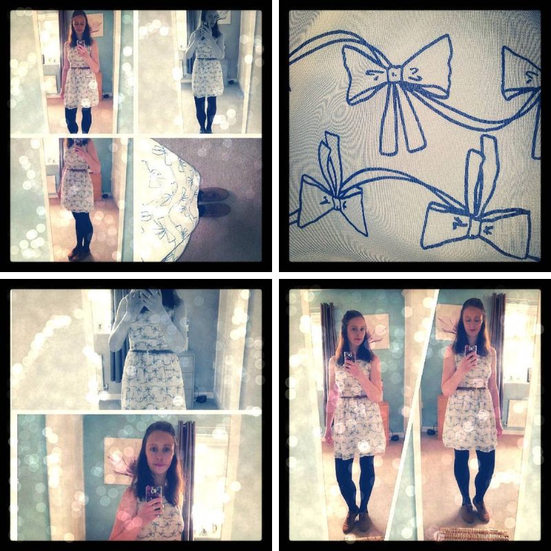 Take A Bow On A Dress And Add Tights Take A Bow On A Dress And Add Tights