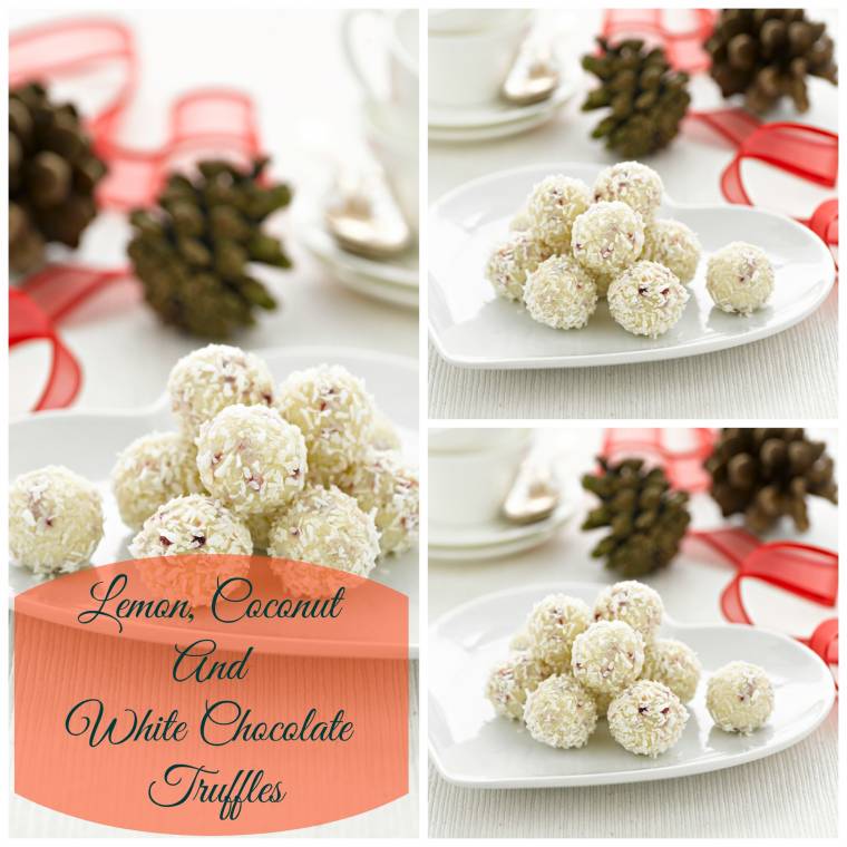 Lemon, Coconut And White Chocolate Truffles
