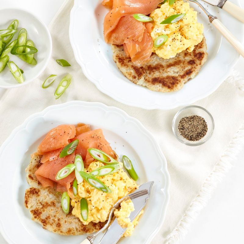 Oaty Potato Cakes & Smoked Salmon