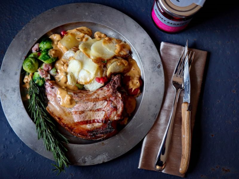 Boozy Berries, Gin And Juniper Sauce And Boozy Berries Vinaigrette