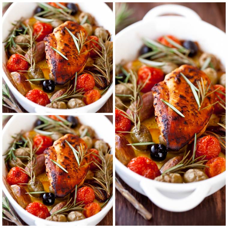 Chicken Breasts With Tomatoes And Olives
