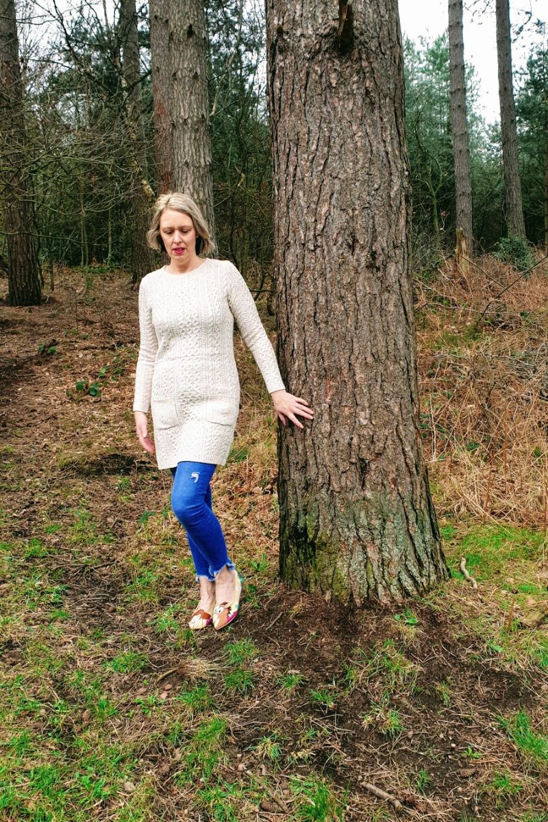 Cream Jumper Dress, Skinny Jeans, And Toy Story, Irregular Choice Shoes