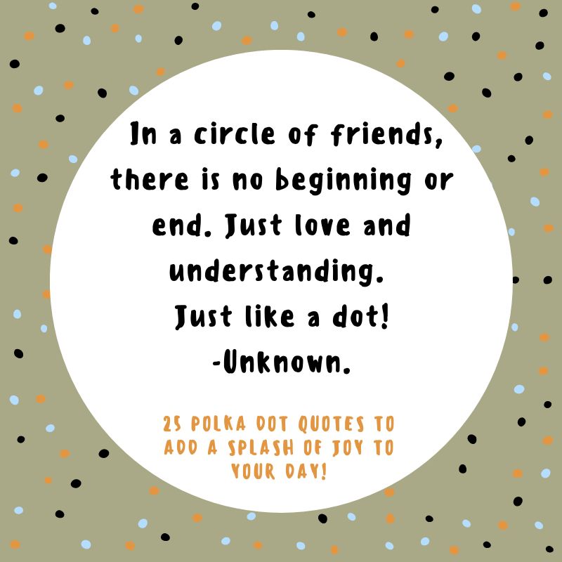 In a circle of friends, there is no beginning or end.