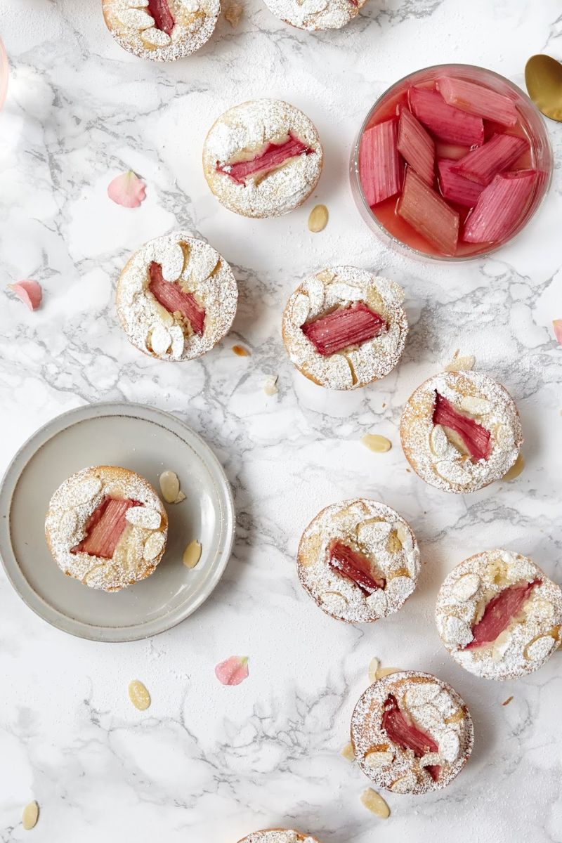 Rhubarb & Rose Friands