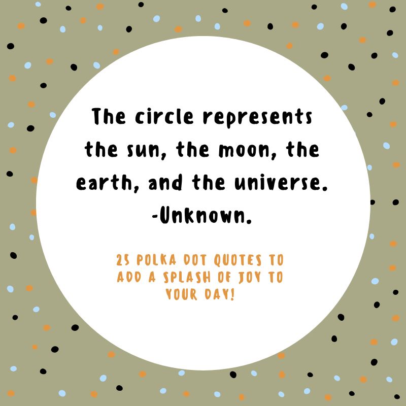 The circle represents the sun, the moon, the earth, and the universe