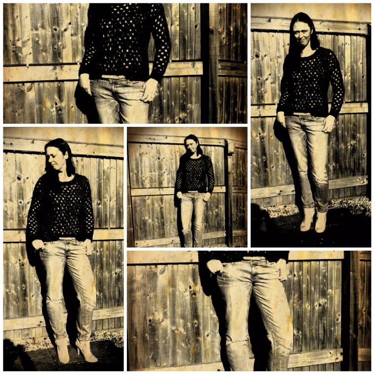 Black Jumper And Ripped Jeans