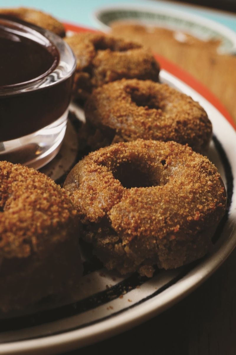 Gluten-Free Doughnuts With Dark Chocolate Sauce