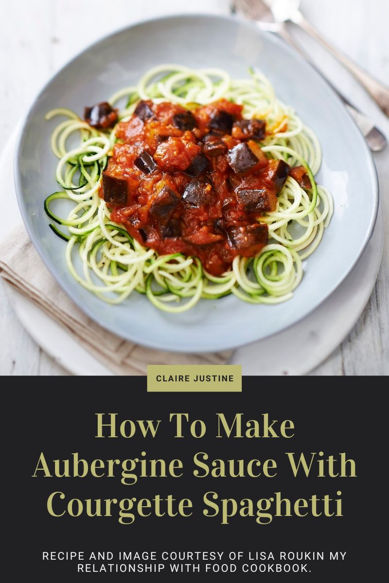 How To Make Aubergine Sauce with Courgette Spaghetti