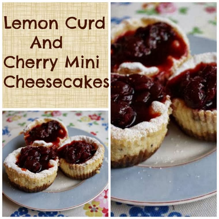 Lemon Curd And Cherry Mini Cheesecakes
