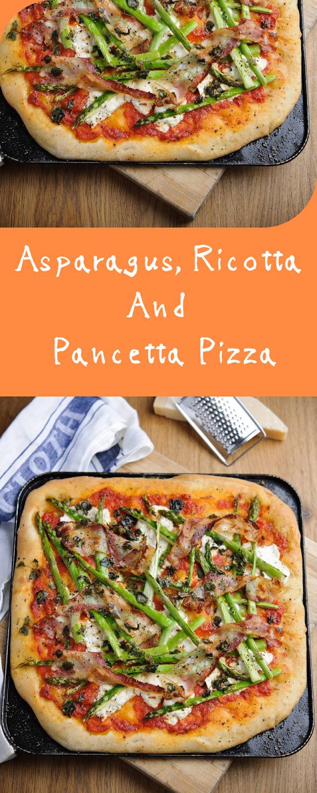 Asparagus, Ricotta And Pancetta Pizza