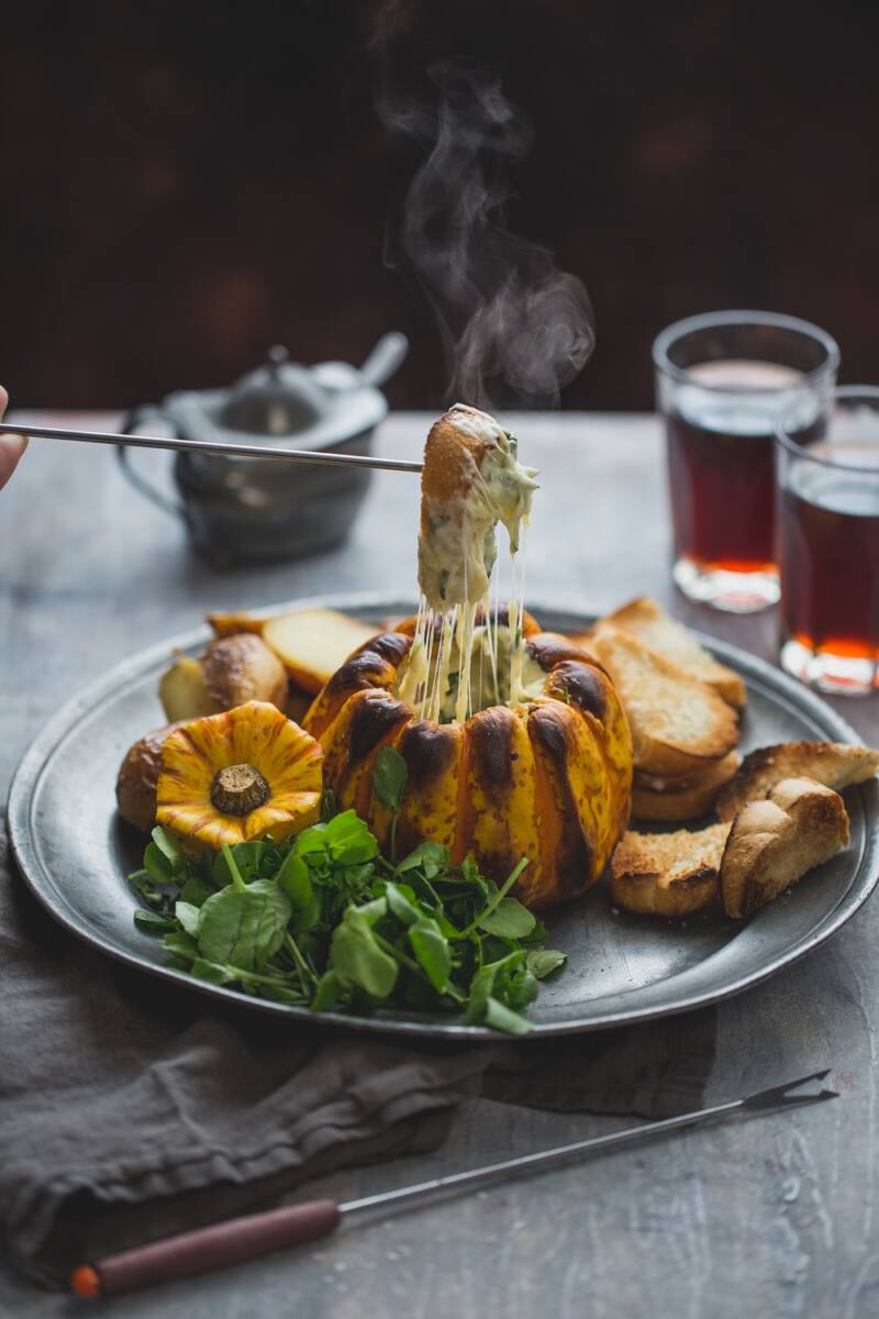 Baked Pumpkin And Watercress Fondue Baked Pumpkin And Watercress Fondue