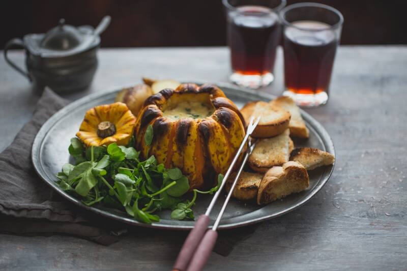 Baked Pumpkin And Watercress Fondue Autumn Comfort Foods With Watercress
