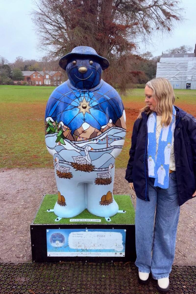 Walking With The Snowman At Clumber Park