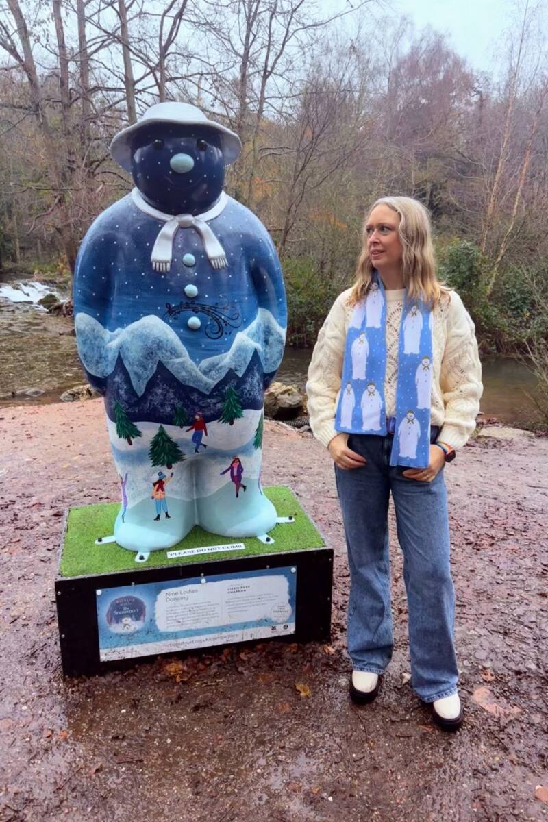 Walking With The Snowman At Clumber Park