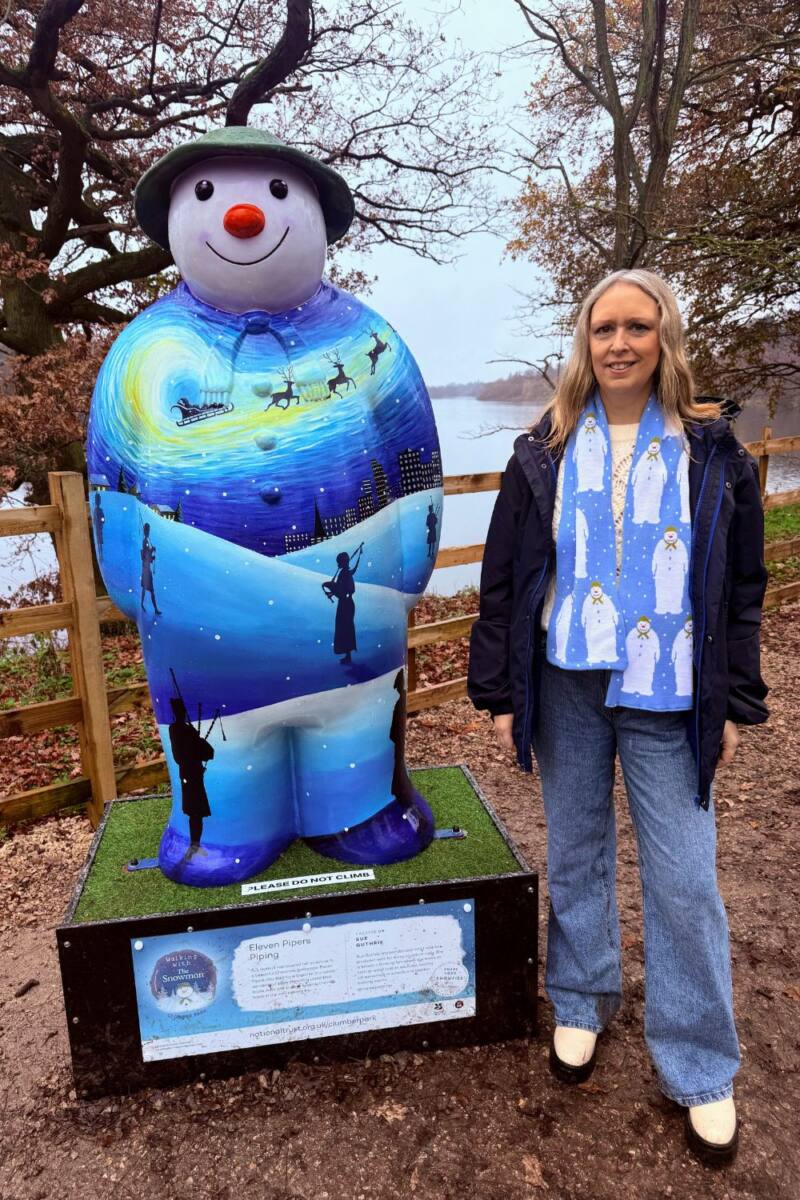 Walking With The Snowman At Clumber Park