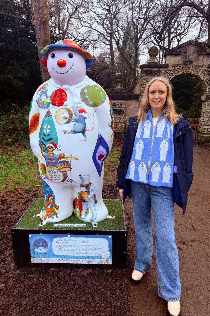 Walking With The Snowman At Clumber Park