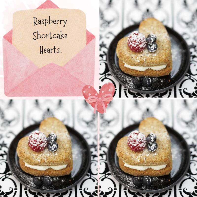 Raspberry Shortcake Hearts