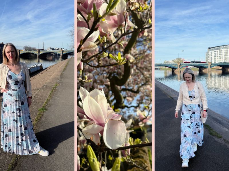 Styling A Long Floaty Maxi Dress From The Charity Shop Styling A Long Floaty Maxi Dress From The Charity Shop