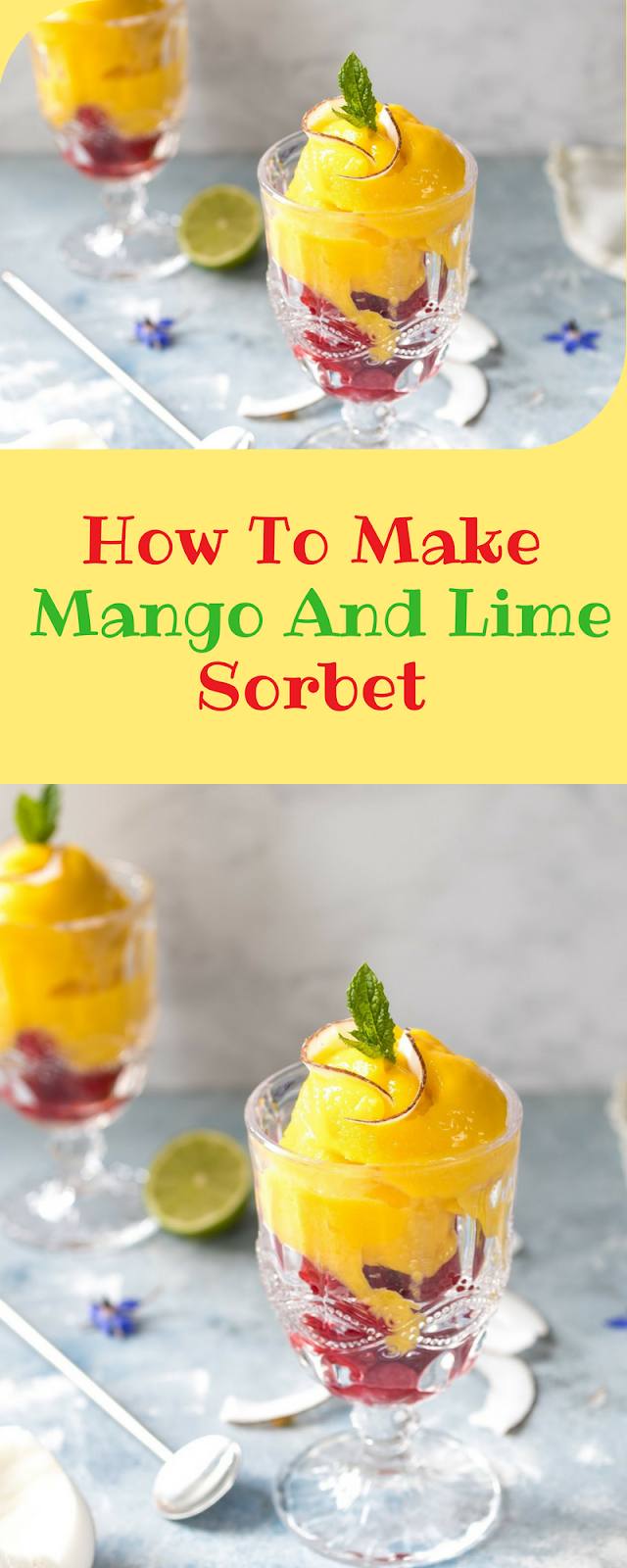 Mango and Lime Sorbet