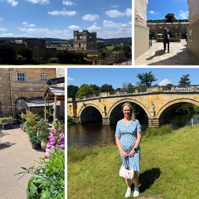 A Charming Day At Chatsworth House And Tea Rooms Wearing My Light Blue Polka Dot Dress