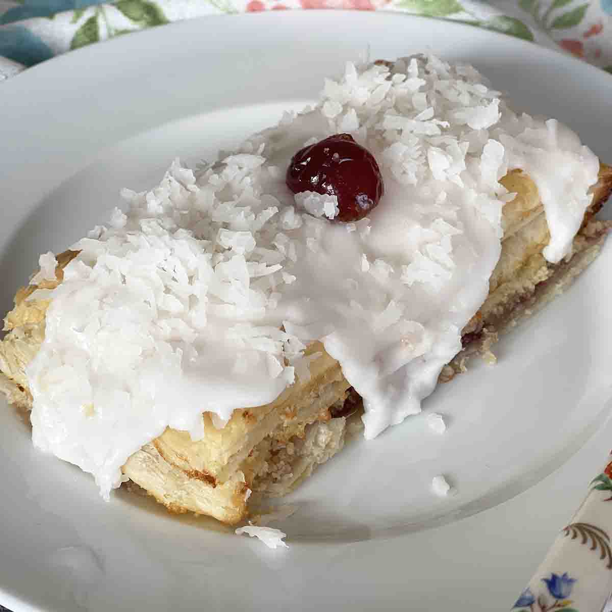 A slice of London cheesecake.