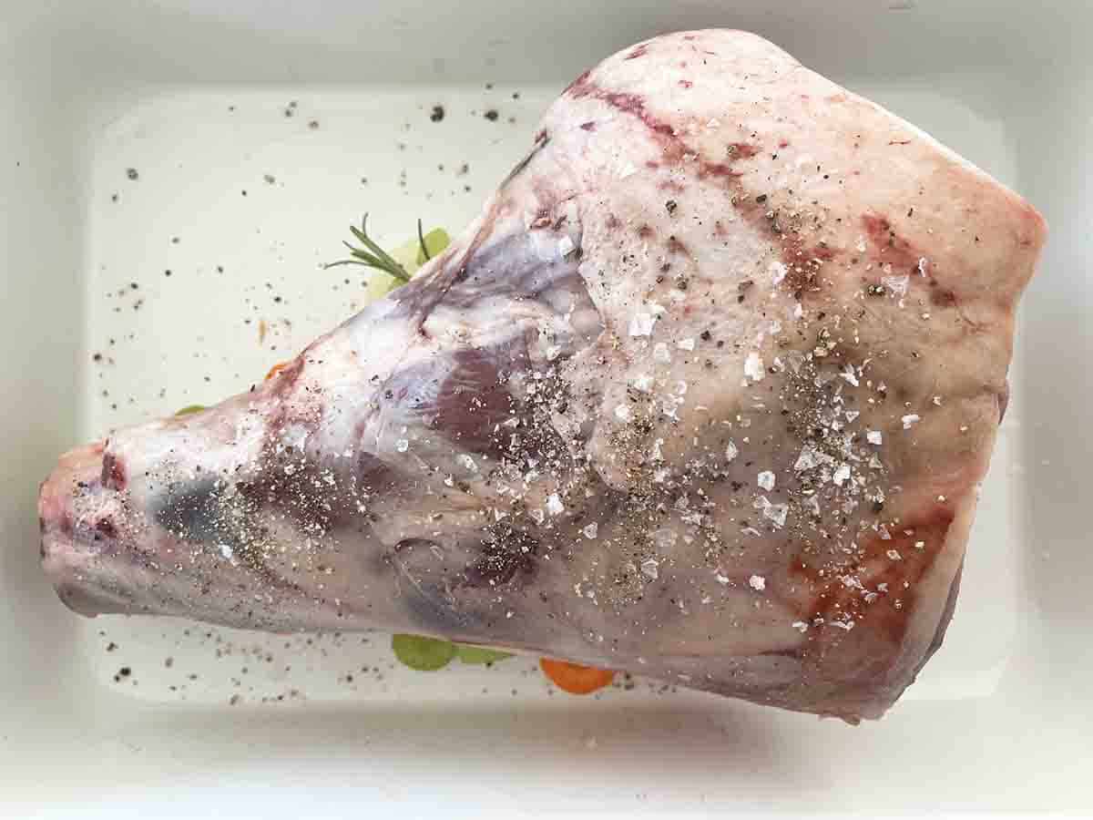 mutton leg added to the dish.