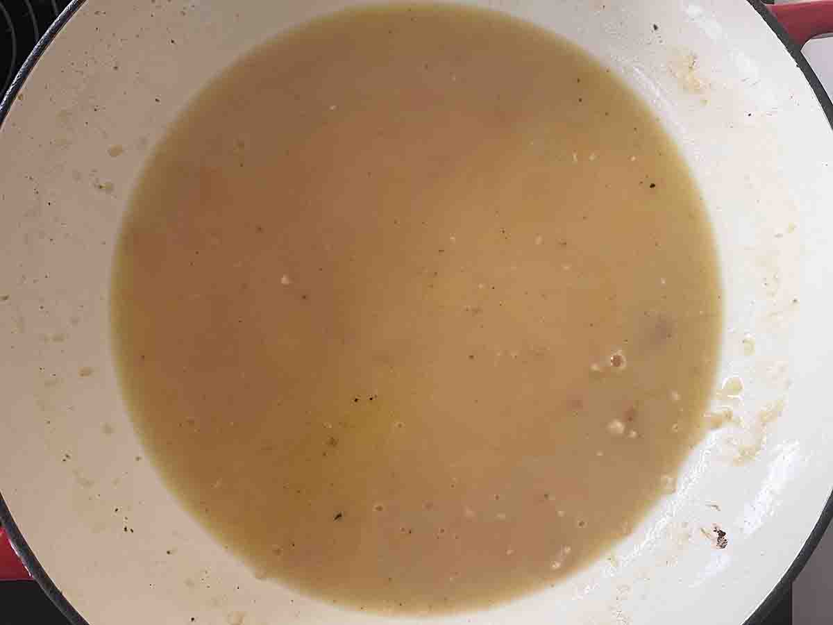 juices with flour added.