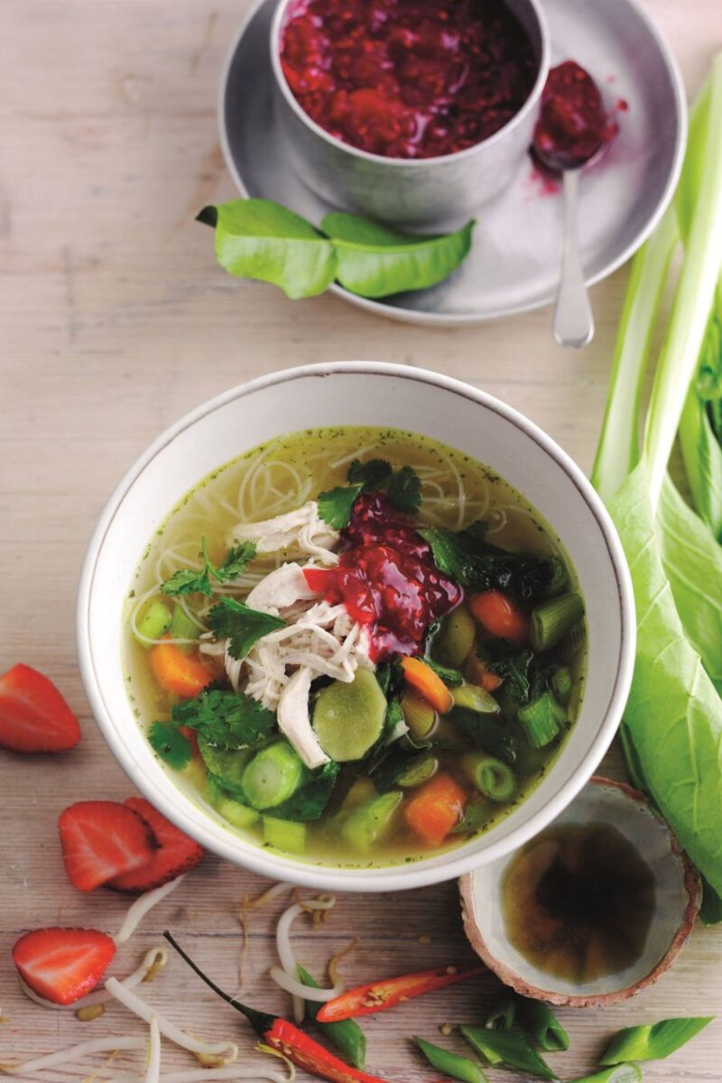 Chicken Pho With Sweet And Sour Berry Sambal
