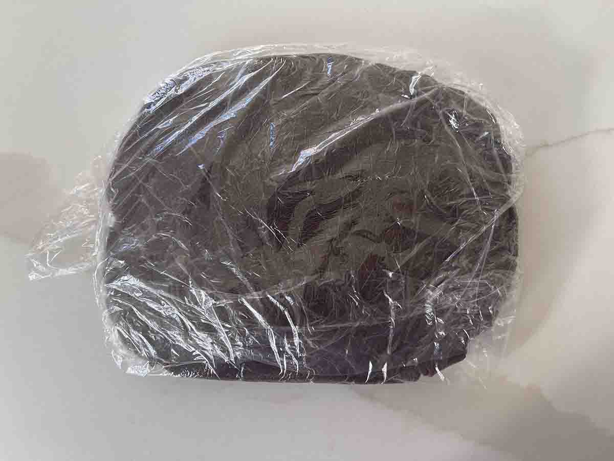 pastry in clingfilm.