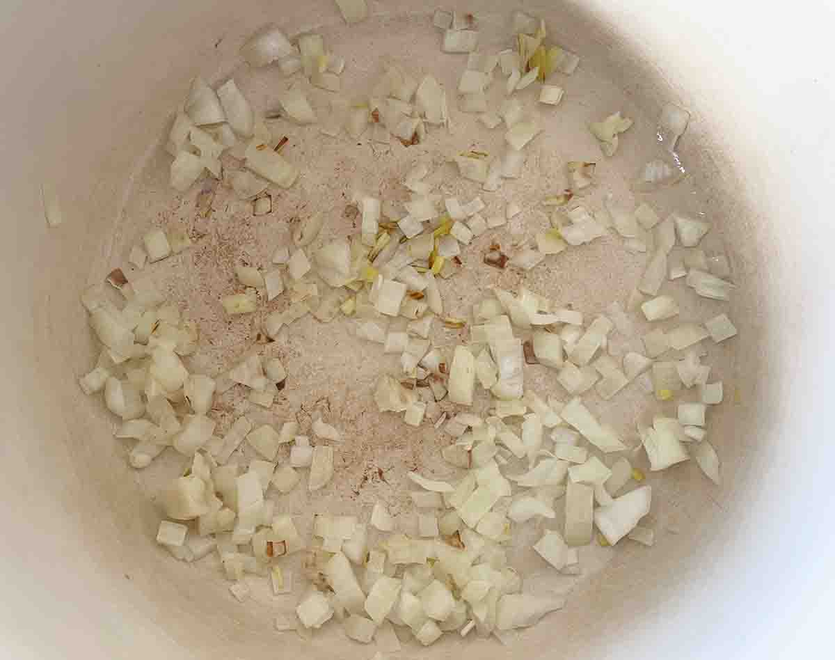 onion frying.