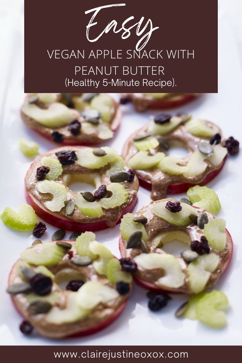 Easy Vegan Apple Snack With Peanut Butter (Healthy 5-Minute Recipe) Easy Vegan Apple Snack With Peanut Butter (Healthy 5-Minute Recipe)