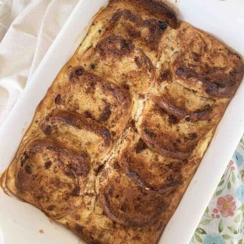 Hot Cross Bun Bread and Butter Pudding.