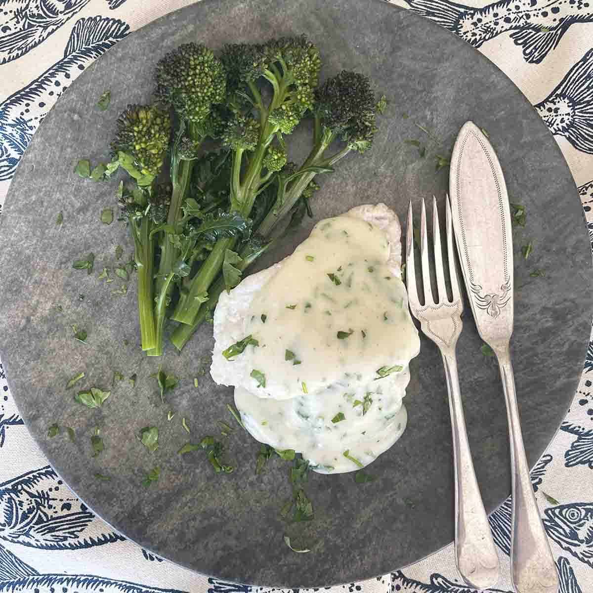 Fish with Parsley Sauce.