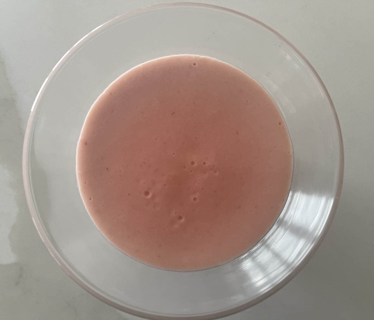 raspberry posset in a bowl to set.